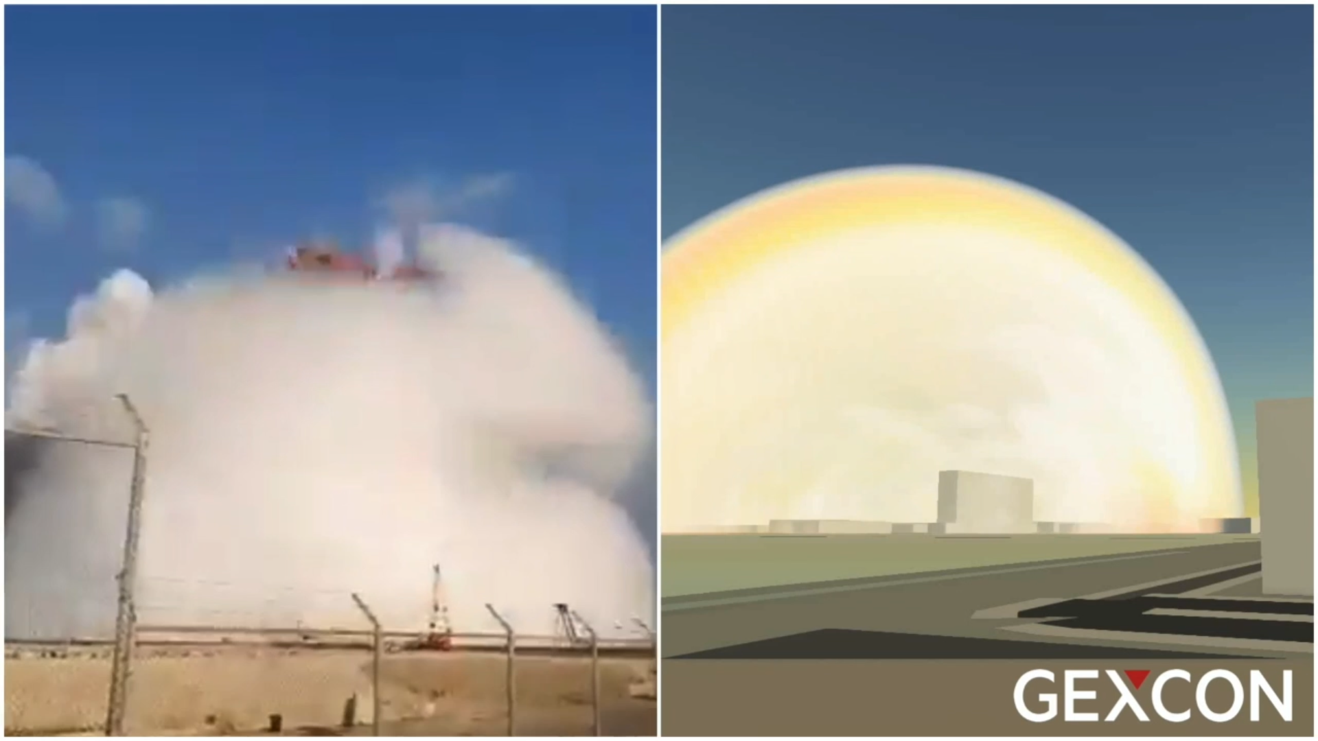 A comparison between FLACS-Blast simulation and a real blast event